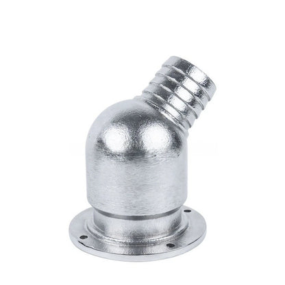 Boat Floor Drain Scupper Elbow 316 SS with Floating Ball Seal