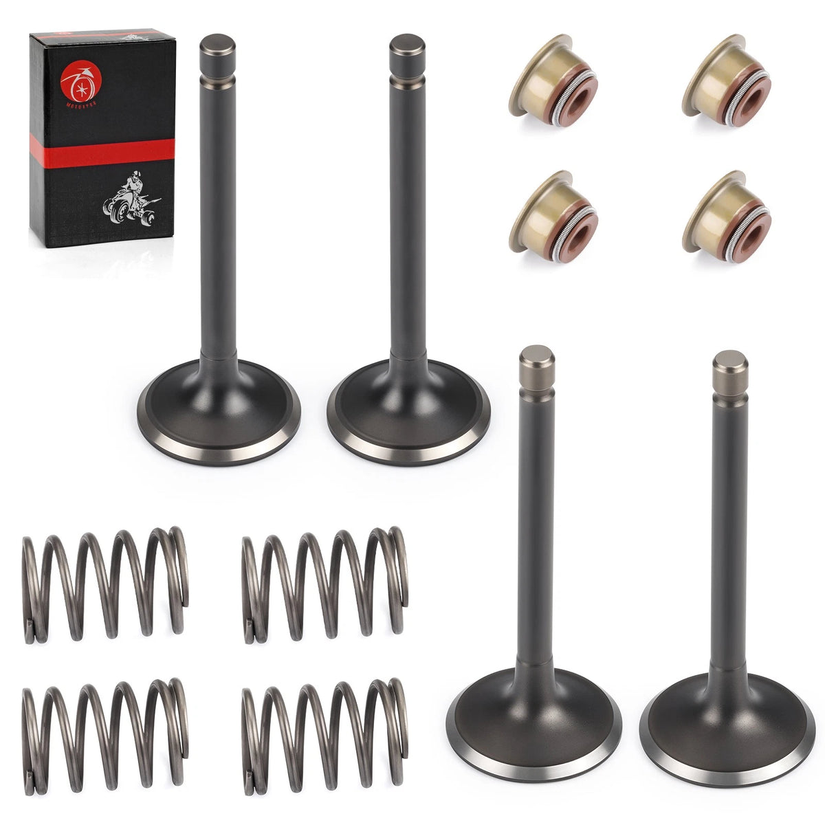 Intake & Exhaust Valve Set with Seals for EZGO Gas 4 Stroke 295cc 350cc (1996–Present)