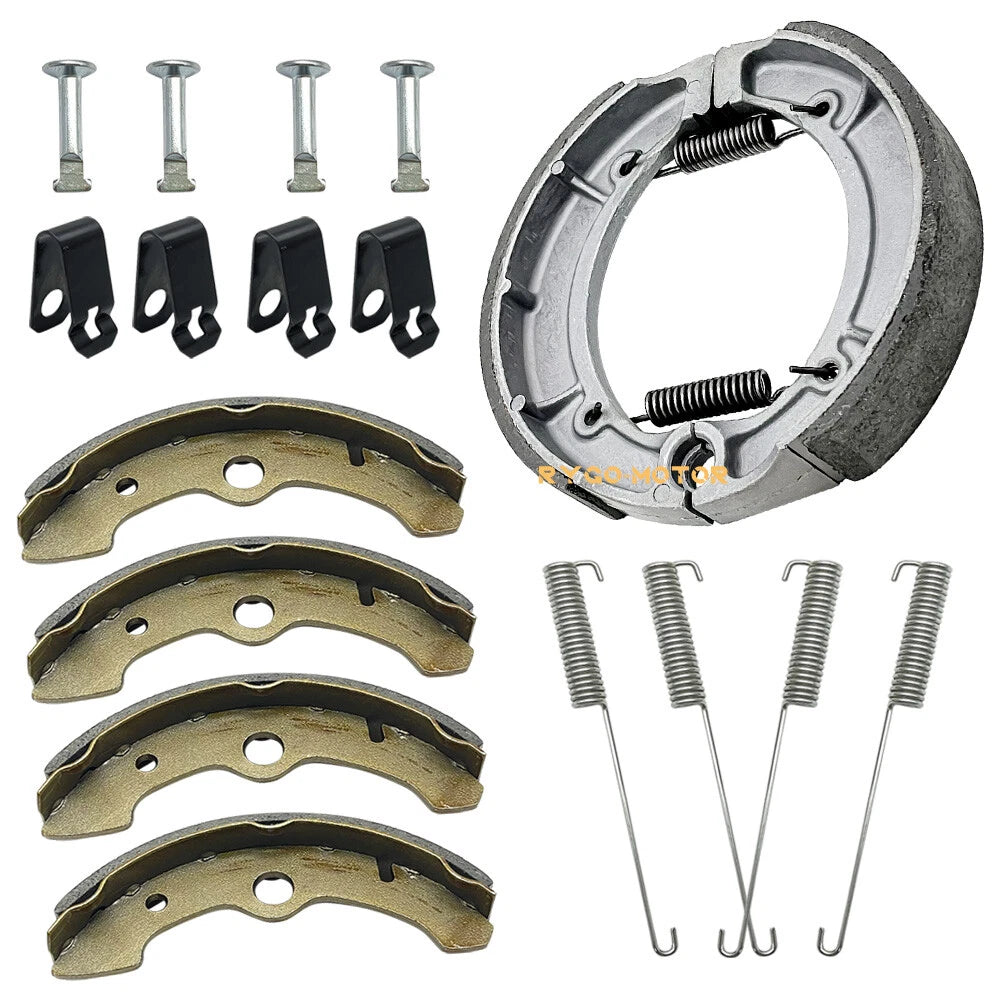 Brake Shoes with Springs & Pins for Yamaha Big Bear 350, Kodiak 400 (1990–2001)