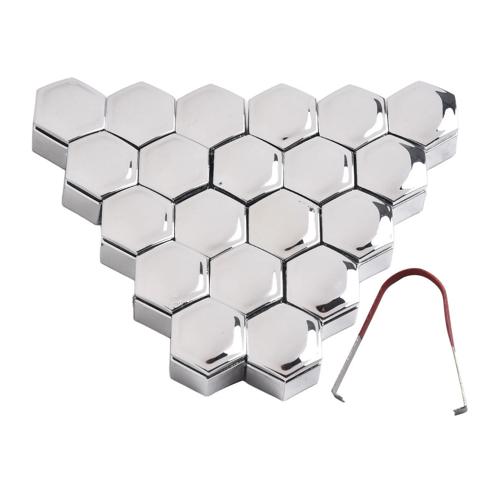 22MM Chrome Wheel Nut Bolt Cap Cover for
