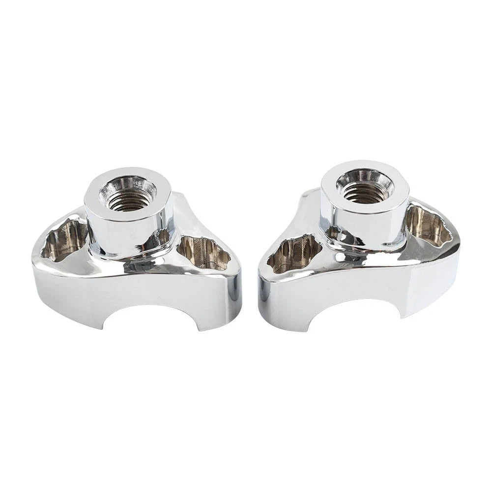 CNC 1" Handlebar Risers for Harley Dyna Heritage Softail (Chrome)