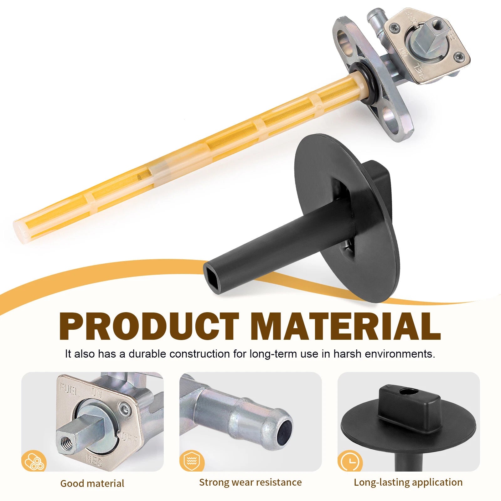 Fuel Valve Petcock & Lever Screw for Honda Rancher 420 TRX420TE (2007–2013)