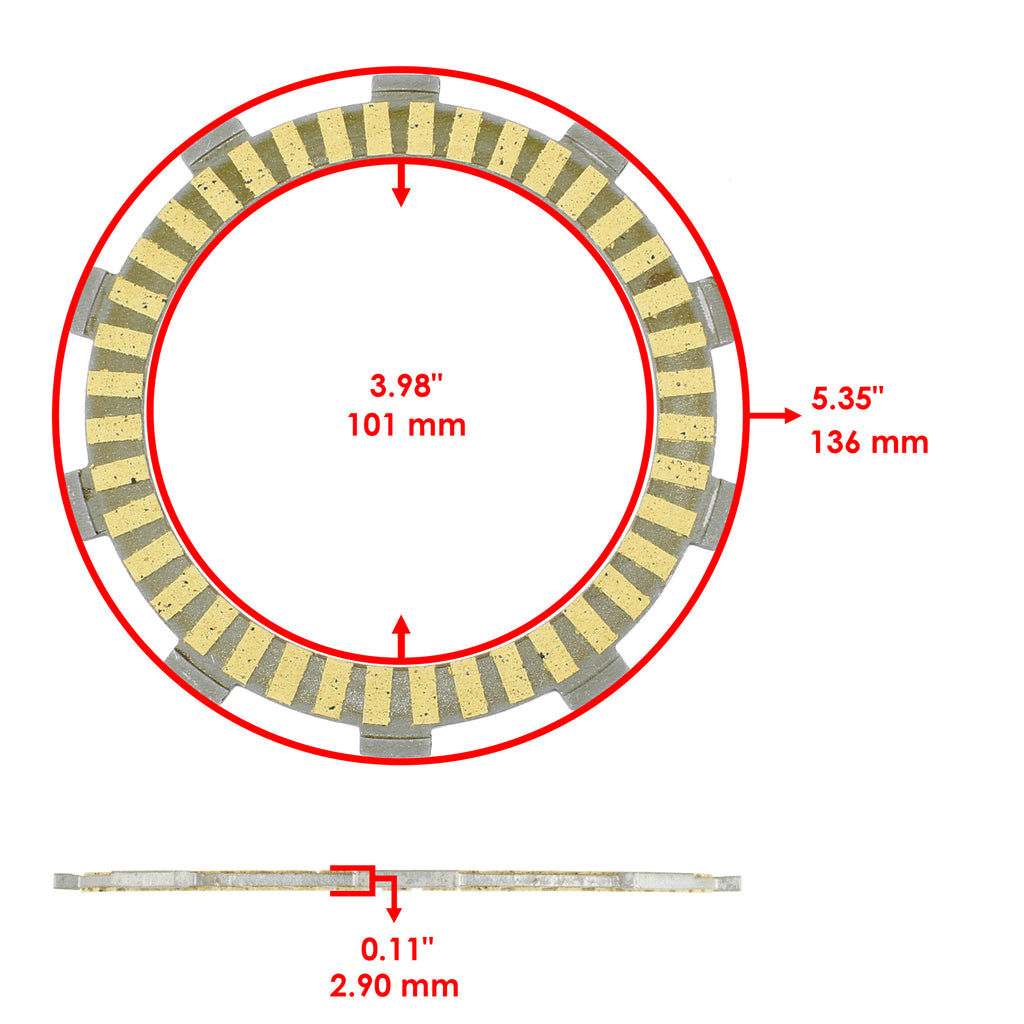 Clutch Friction Plate Kit Replacement for Honda TRX500FPM Foreman 500 (2012–2013)