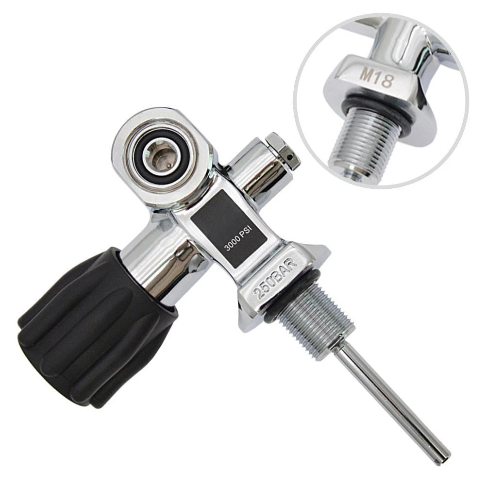 Dual Purpose DIN+Yoke Scuba Diving Tank Valve 250 BAR Pressure