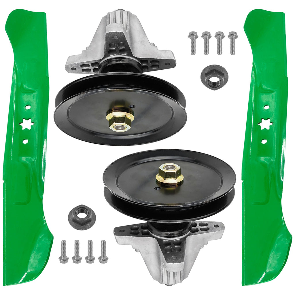 Spindle Assembly with Pulley Blade for Troy-Bilt Mustang XP (2017–2020)