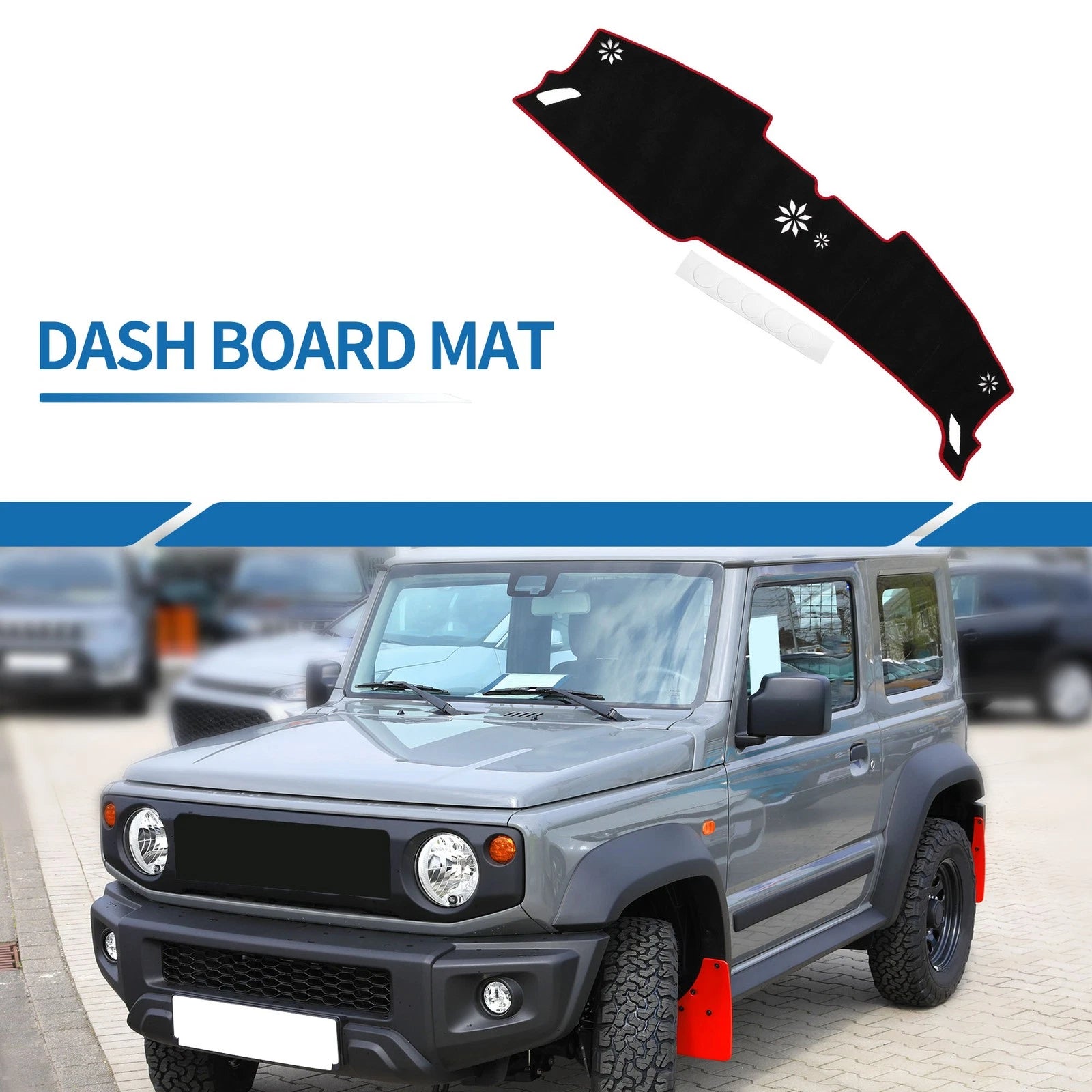 Dashboard Dash Cover Mat for Hyundai Sonata 2024 Sun Protector Pad Black Red