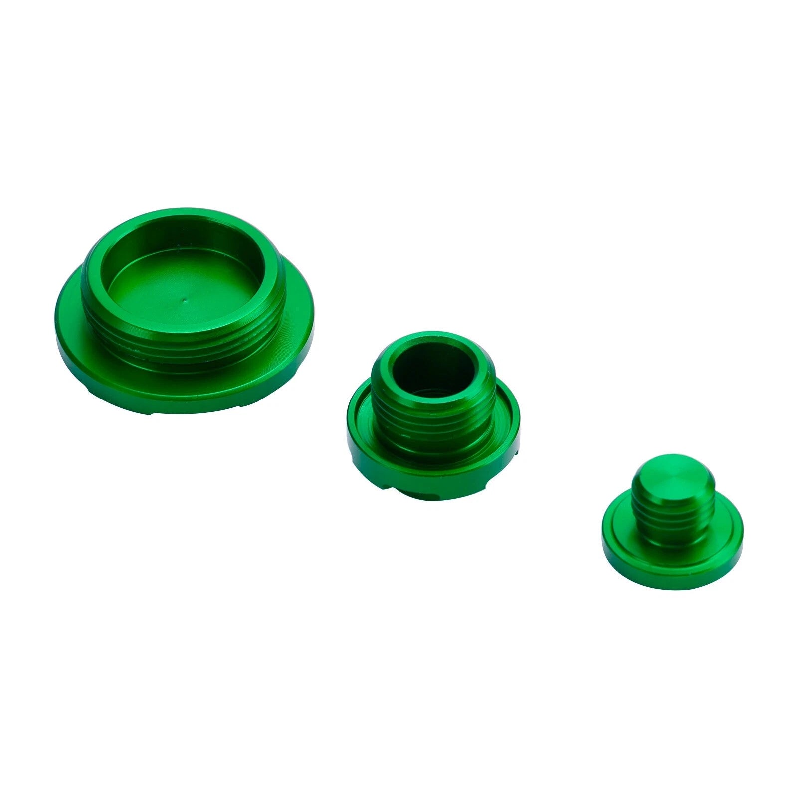 Crankcase Cover Oil Filler Plug Kit Green for Kawasaki KLX450R (2008–2015) T9