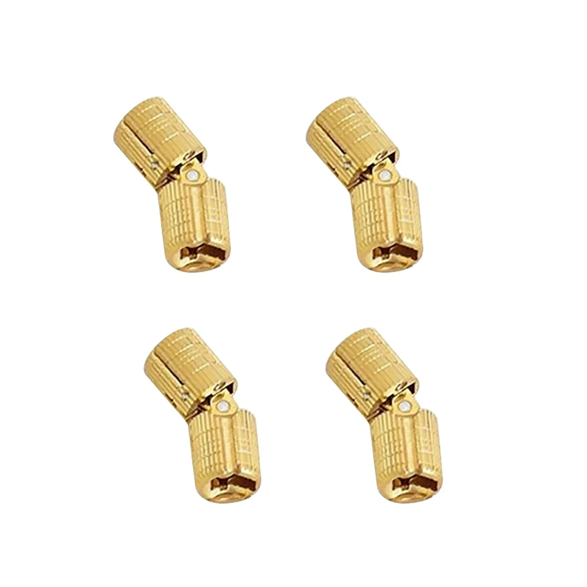 Set of 4 Brass Invisible Hinges for Universal Applications (180 Degree)