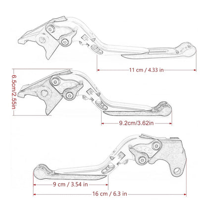 Adjustable Brake & Clutch Lever for Honda CBR500R CB500F/X (2019–2021) T9