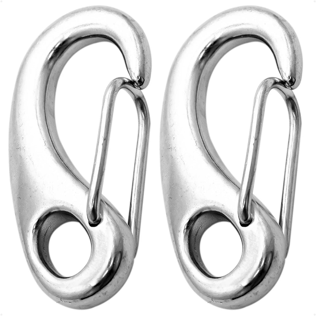 2-Pack 2 3/4" Snap Hook, 316 Stainless Steel for Sailboat