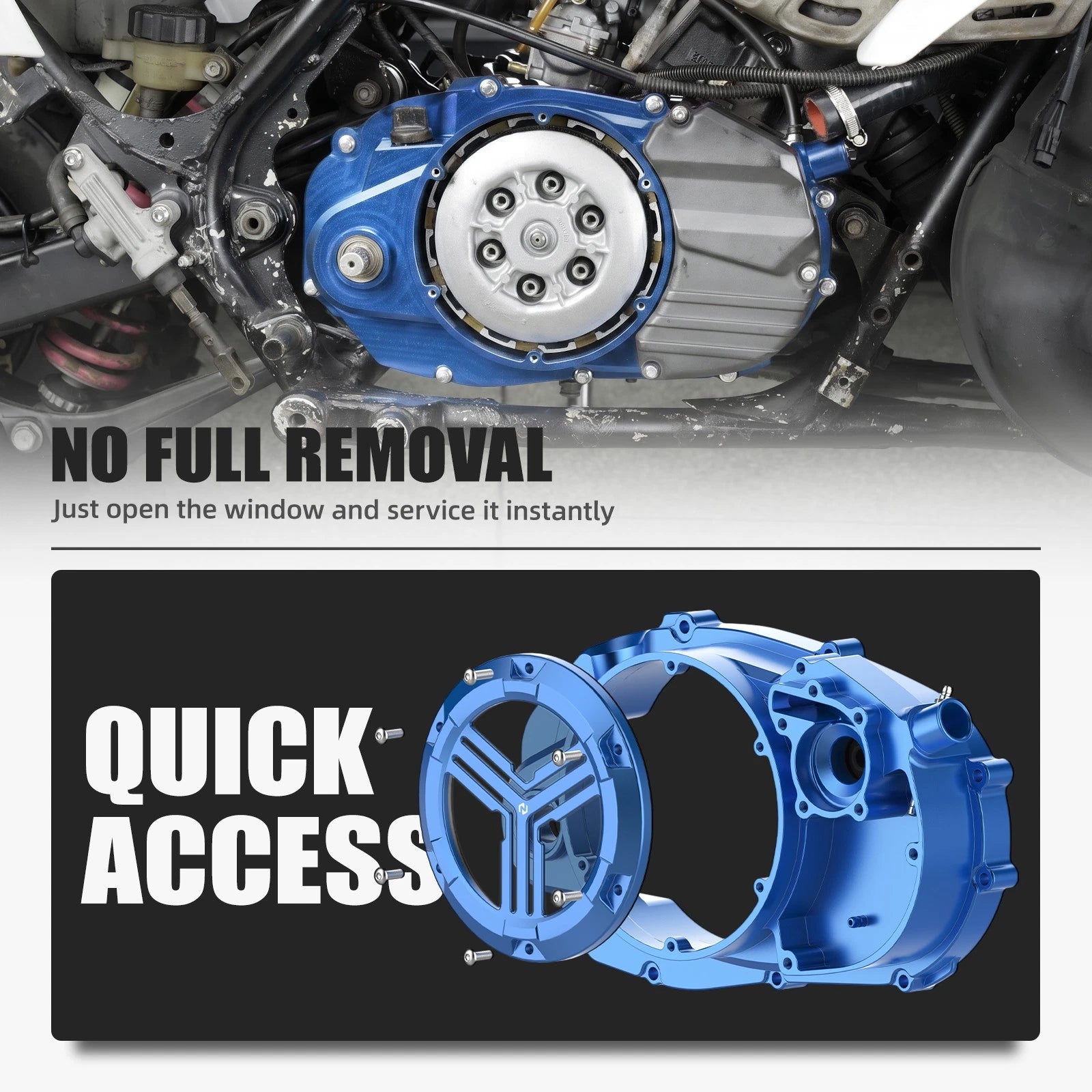 Clutch Cover with Viewable Window for Yamaha Banshee 350 (1987–2006)