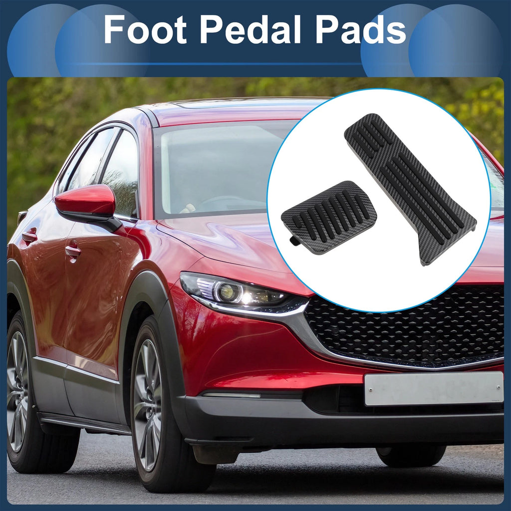 2 Pcs Automatic Foot Accelerator Pedal Covers for Mazda CX-5 (2013–2021) Black