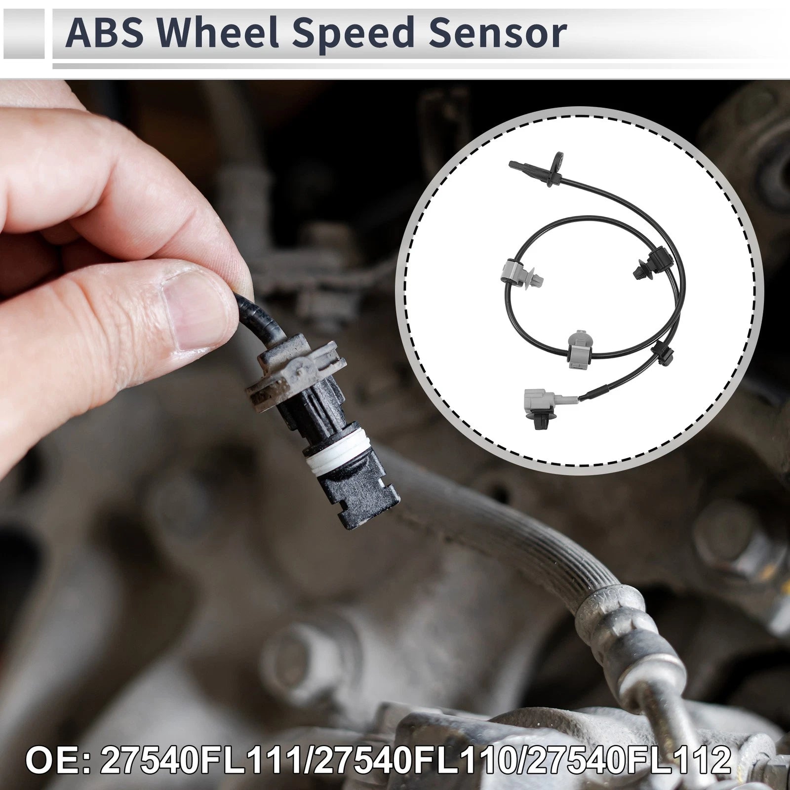 ABS Wheel Speed Sensor Front Left Replacement for Subaru Crosstrek (2013–2017)