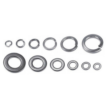 Set of 800 Flat & Spring Washers for M4-M12 Stainless Steel Assortment