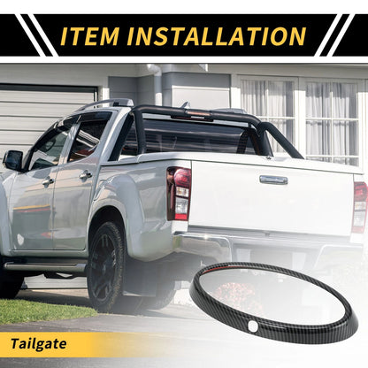 Carbon Fiber Pattern Tailgate Emblem Badge Cover for Ford Ranger (2023–2024)