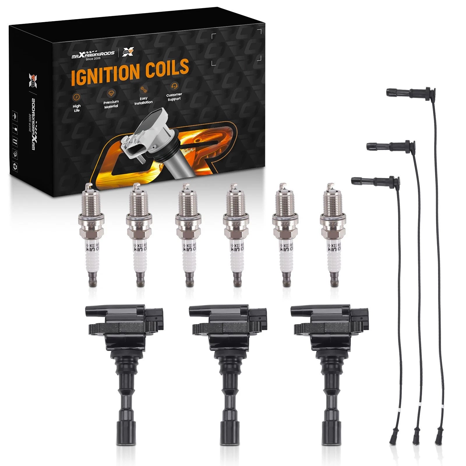 Ignition Coil & Iridium Plug Kit for Kia Sorento 3.5L (2003–2006)
