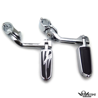 5" Foot Peg Kit for Yamaha XV250 XV400 XV535 (1.25" Engine Guard)