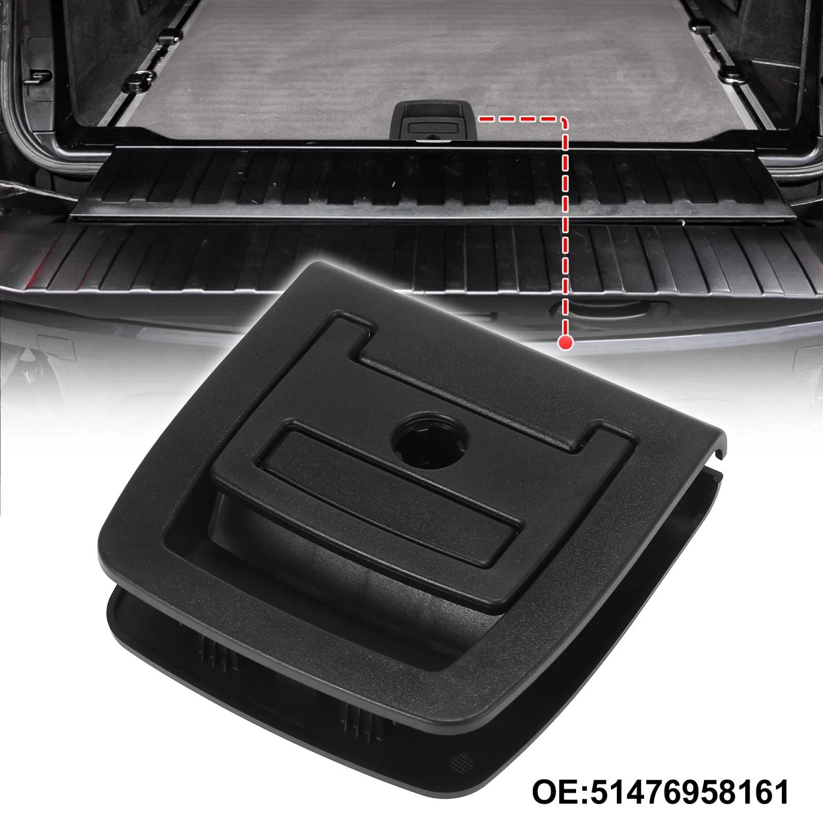 Rear Trunk Mat Carpet for BMW X5 X6 Rear Cargo Handle Hole (2006–2013)