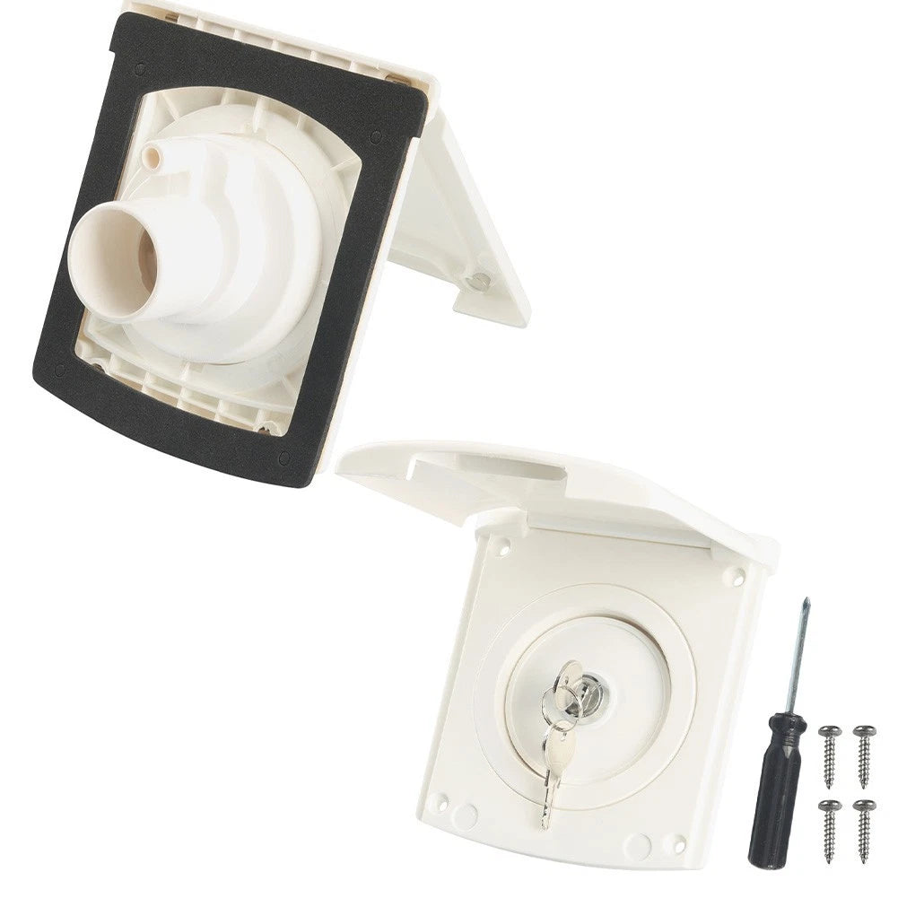 Custom Fit Gravity Water Inlet for RVs - Magnetic Seal, Contaminant Protection
