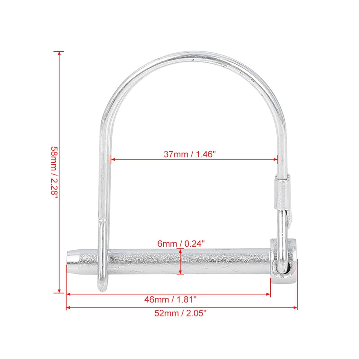 2PCS Retaining Pin for Bicycle Trailer Safety Coupler Arch Locking Shaft