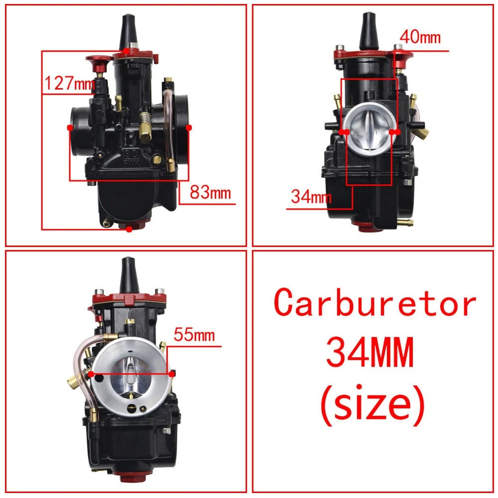 34mm Carburetor Power Jet for PWK34 250-350cc ATV Quad Dirt Bike