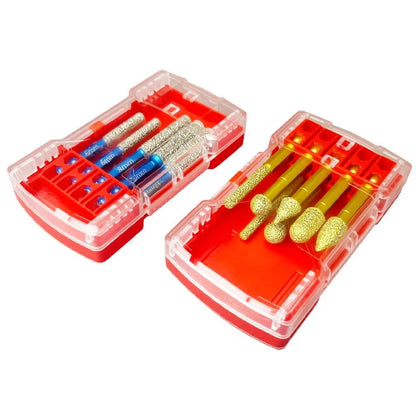 Set of 5 Diamond Grinding Heads for Polishing Rotary Tools