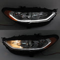 Headlight Set for Ford Fusion (2017–2019) Driver & Passenger Halogen LED DRL