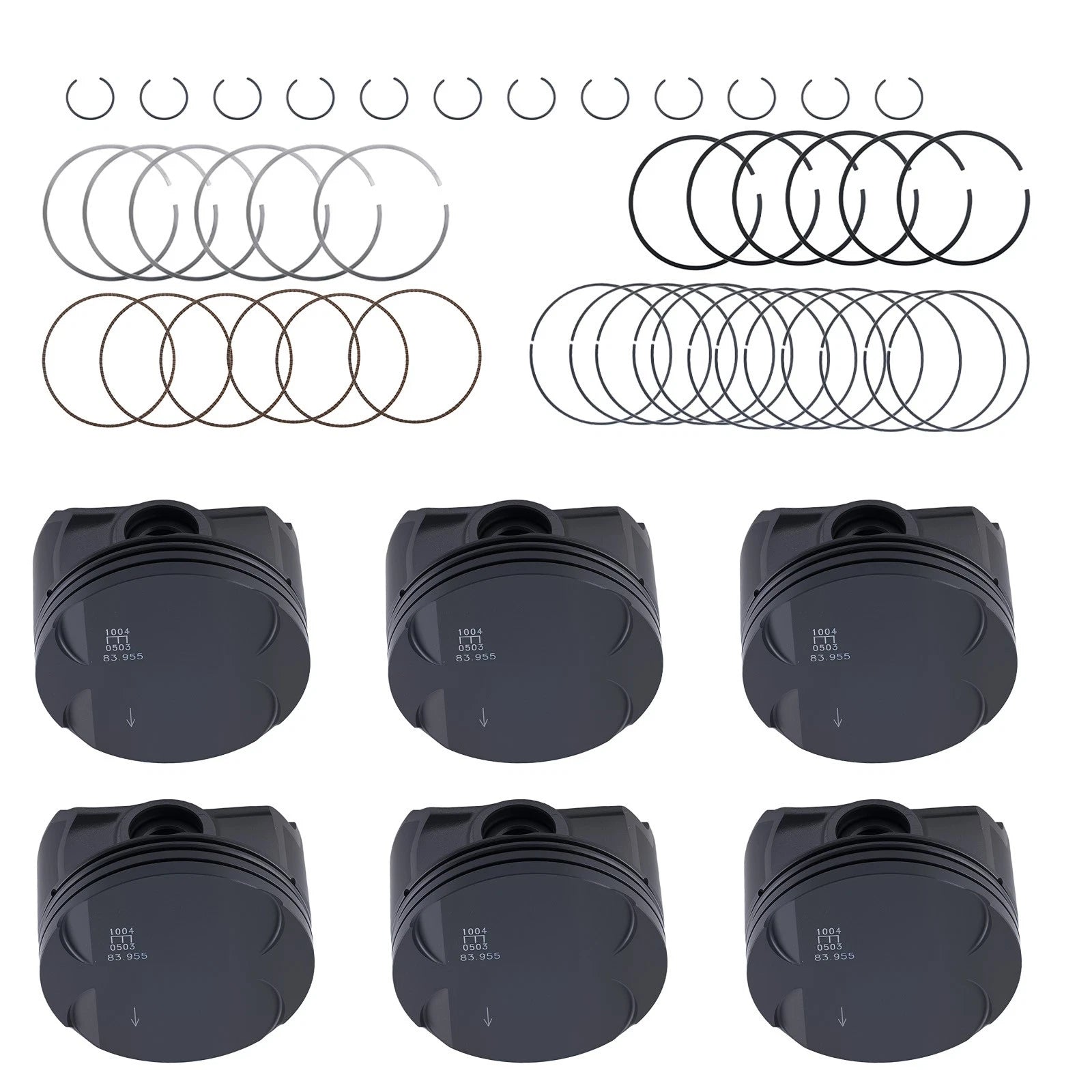 Piston Rings Set for BMW M54 B25 E46 E39 E60 E83 E85 2.5L (1997–2011) 11257509175