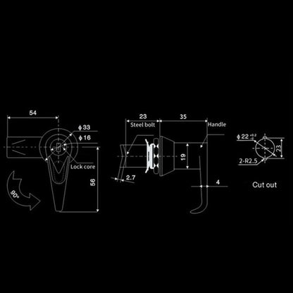 Aluminium Alloy Handle Lock for Performance Vehicles