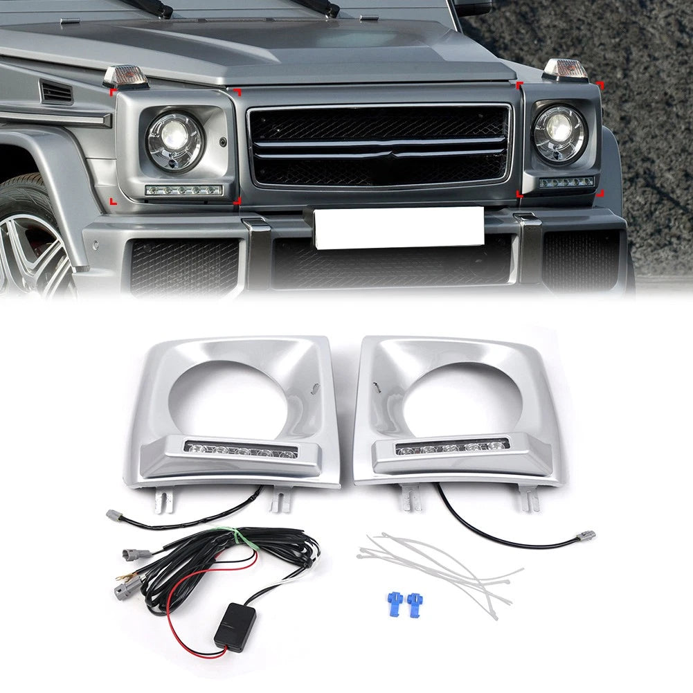 Daytime Running Lights Headlight Bezel for Benz G-Class W463 (1990–2018)