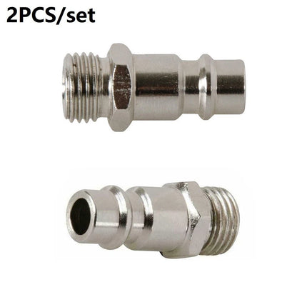 Set of 2 Euro Male Release Fitting 1/4in Quick Release 32mm