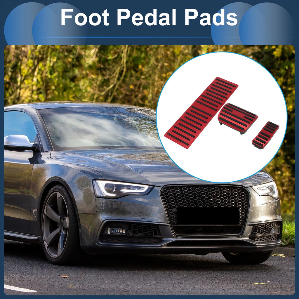 3Pcs Automatic Foot Accelerator Pedal Covers for Audi A4 A5 A6 Q5 (2014–2020)