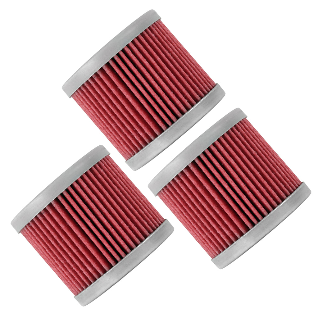 Oil Filter 3-Pack Replacement for Suzuki GN125E (1982–2000)