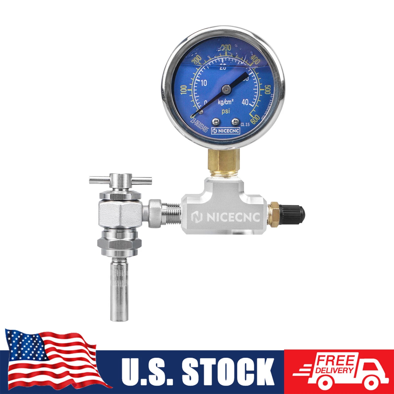 2" Pressure Gauge for NICECNC (0-600psi) Nitrogen Filling Tool