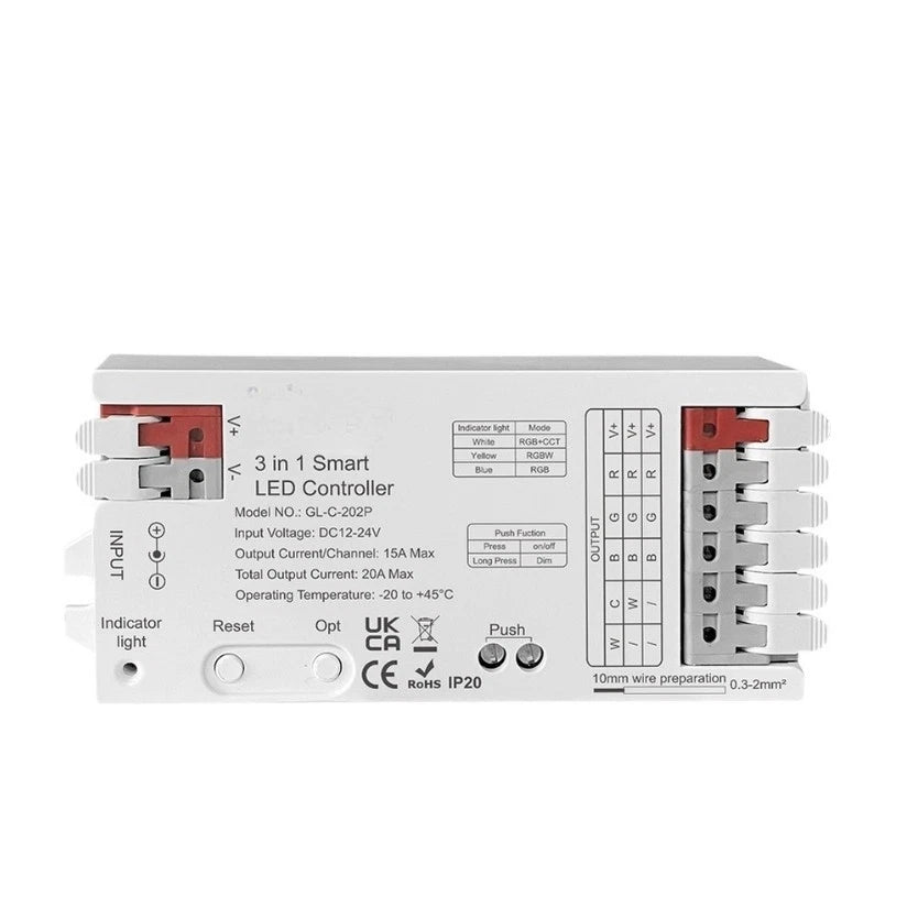 RGBW LED Controller for ZigBee 3.0 (DC12-48V, 15A)