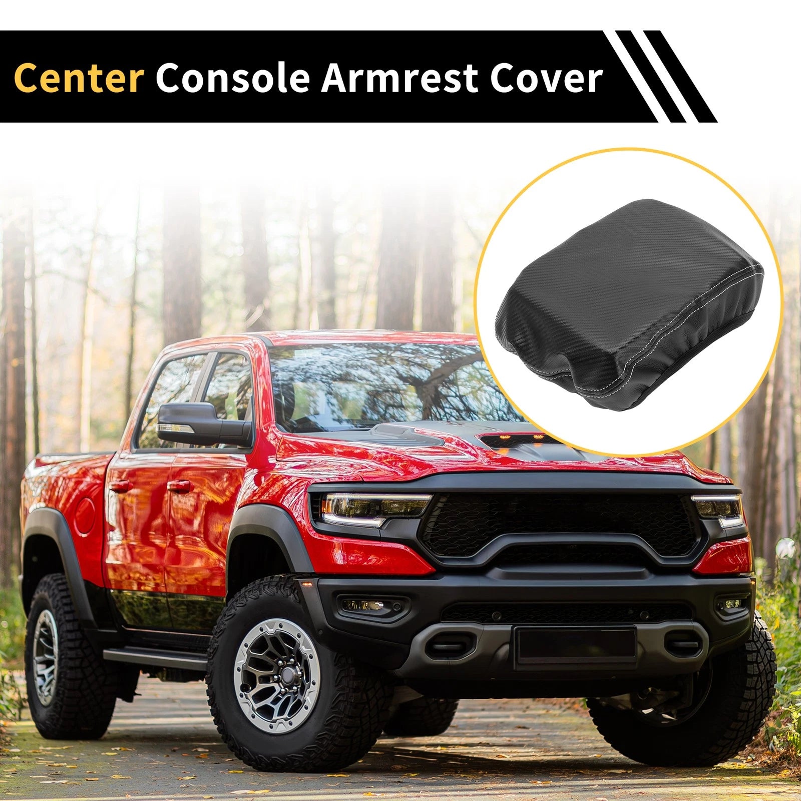Armrest Cover Replacement for Chevrolet Silverado (2014–2018) Black