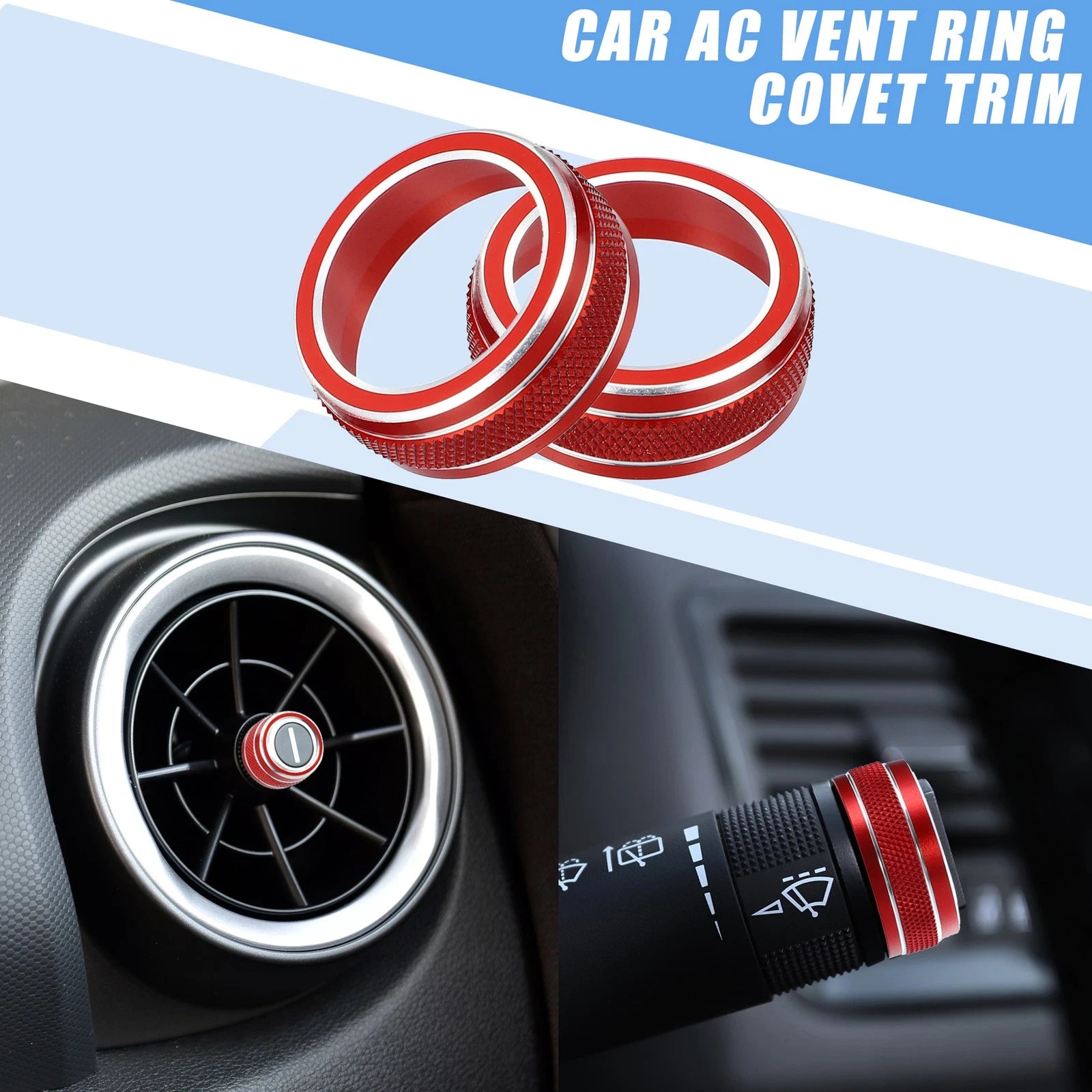 AC Vent Ring Cover Trim Replacement for Chevy Camaro (2017–2021) Set