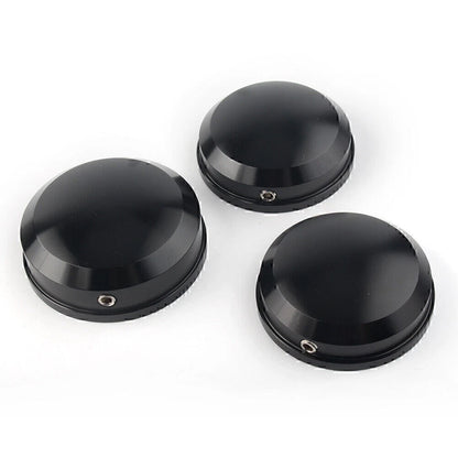Black Upper Fork Stem Nut Covers for Harley FLS FLSS FLSTF FLSTFB FLSTFBS (1990–2017)