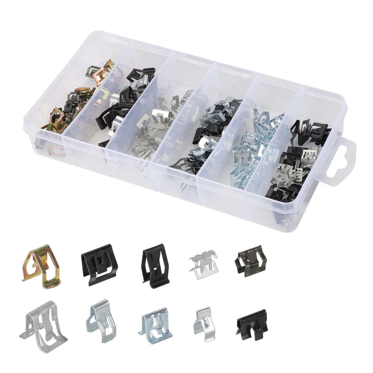 100x Metal Trim Panel Spring U Clips for Audi (4A0-867-276A, 4A0867276A)