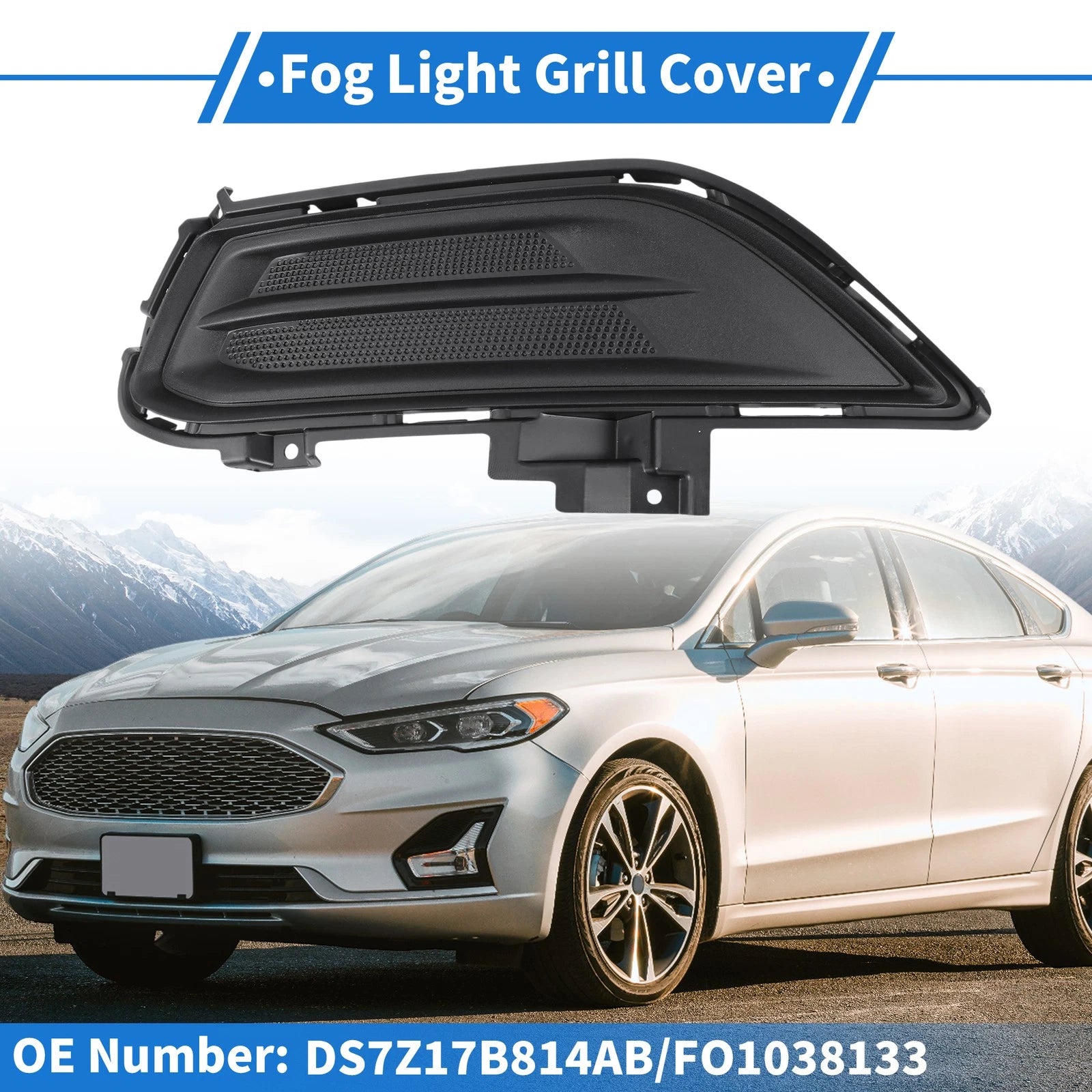 Front Left Fog Light Grille Replacement for Ford Fusion (2013–2016)