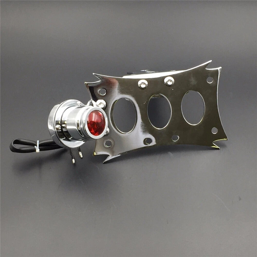 Chrome License Bracket & Tail Light for Harley Touring