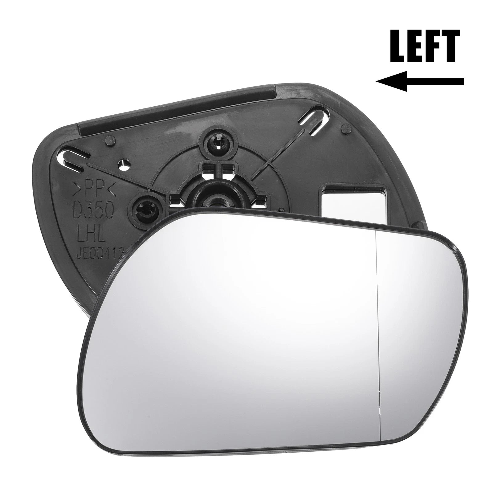 Left Side Mirror Glass with Backing Plate Non Heated for Mazda 3 6 (2006–2008)