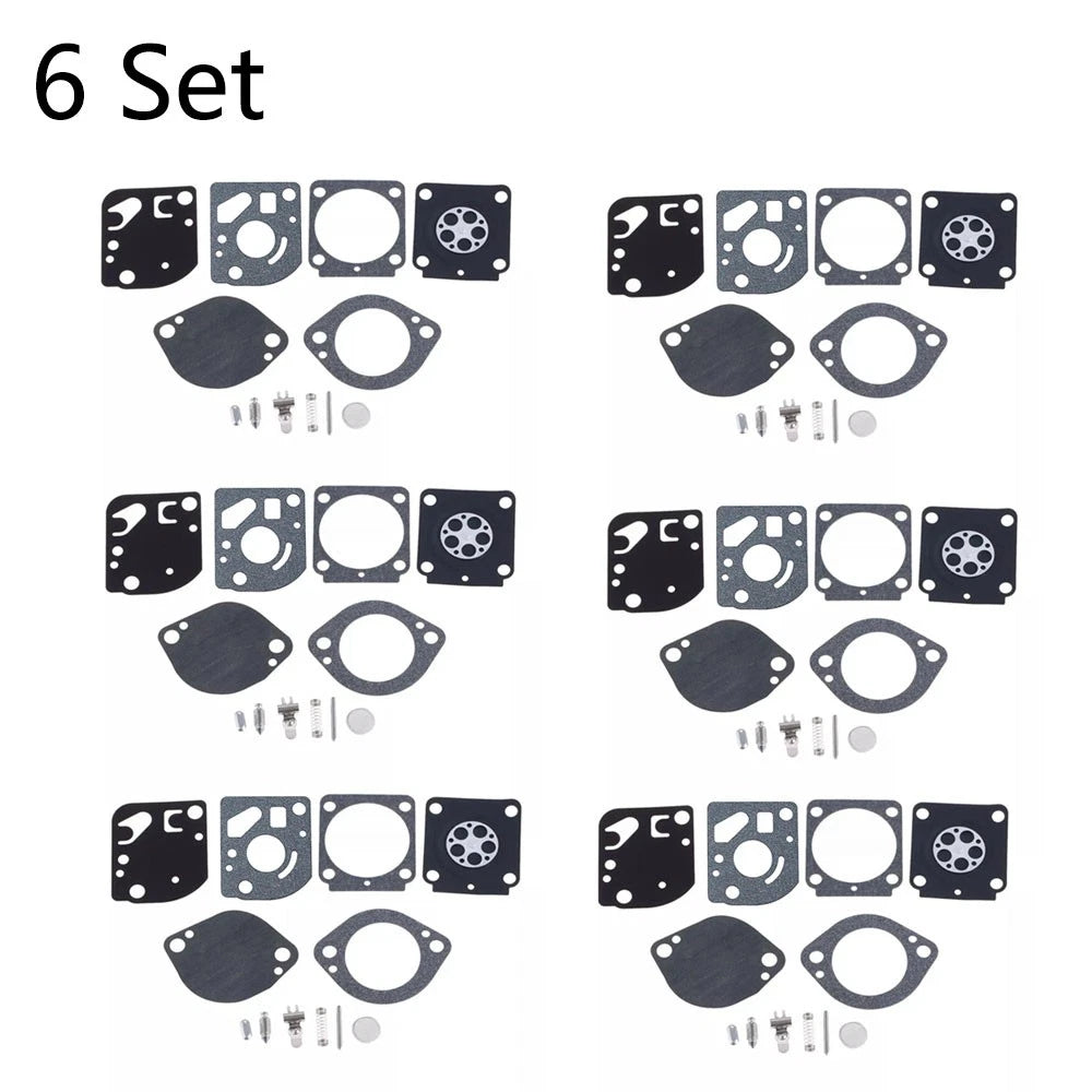 Set of 6 Carburetor Repair Rebuild Kits for Zama RB-97 C1Q-S72 C1Q-S110 C1Q-S110A