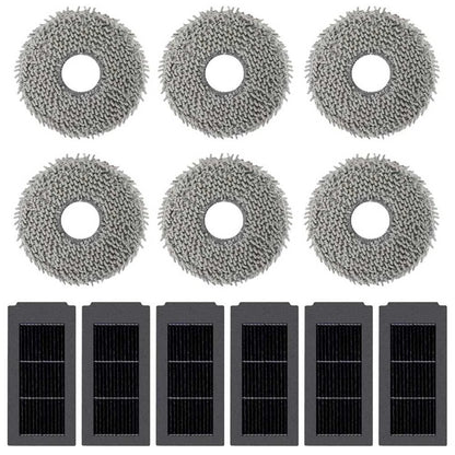 Coarse Floor Cleaning Cloths & Black Filter Mesh for Ecovacs X5