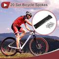 Bicycle Spokes 134 mm Carbon Steel Black Replacement Set for 12G (20)