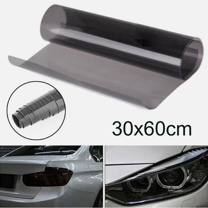30x60cm Glossy Black Headlight Taillight Fog Light Windshield Tint Film