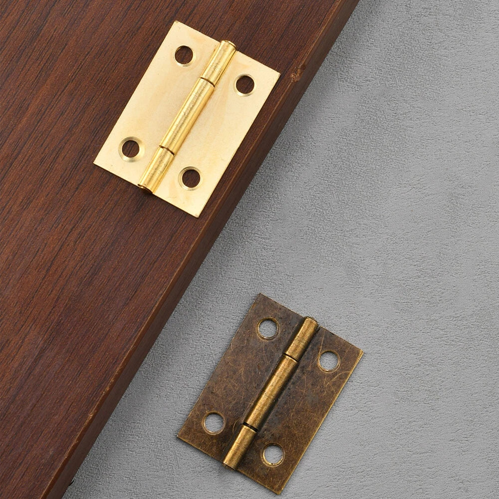 6X Antique Cabinet Hinges for Wooden Box Toolbox Cupboard (38mm x 27mm)