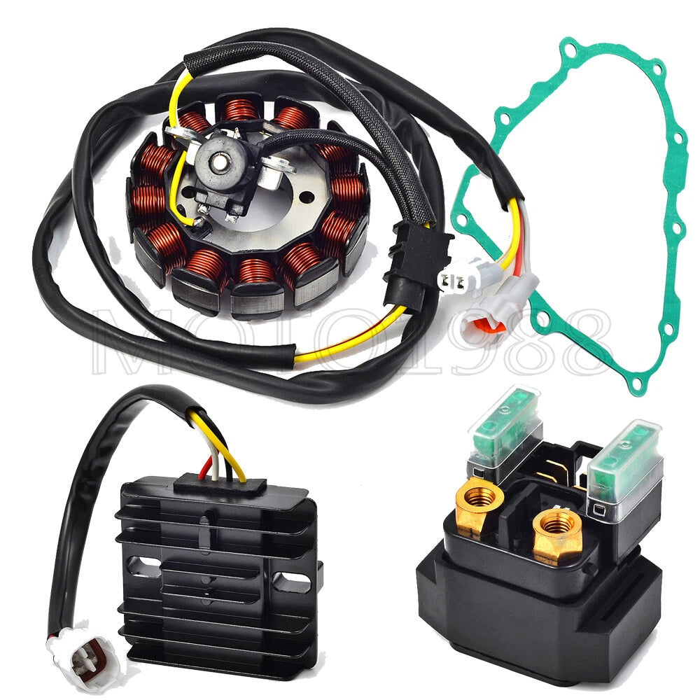 Stator Starter Relay Solenoid Rectifier Regulator Gasket for Yamaha YFZ450 (2004–2009)