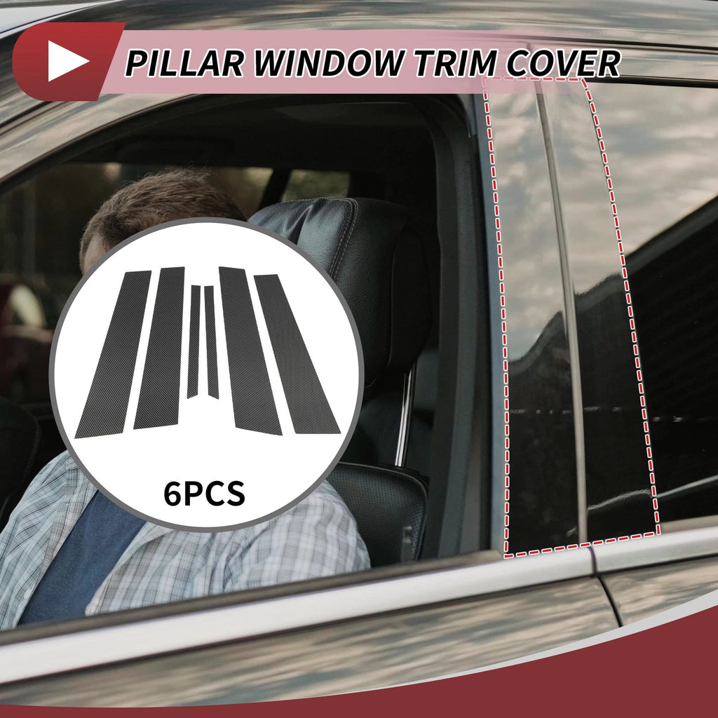 6 Pcs Door Pillar Window Trim Replacement for Mercedes E-Class (2010–2024)