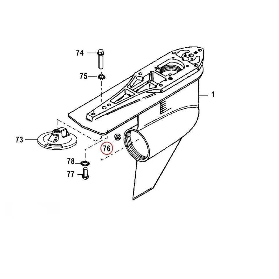 Mounting Nut for Mercruiser Alpha One / Alpha One Gen II / Bravo (11-817618, 11-859135)